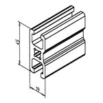T-Slotted Profile 19x45
