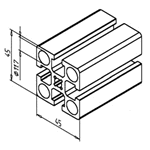 Aluminum Framing Profile 45x45