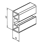 T-Slot Profile 45x19