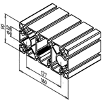 T-slotted Profile 90x180