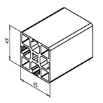 Tear Away T-Slot Profile 45x45 G