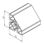 Corner Profile 45x45 Degree