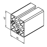 Removeable T-Slot Profile 45x45 3G