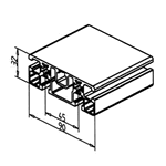 Structural Aluminum Profile 90x32