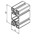 Aluminum Extrusion 45x90 UL