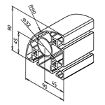 Radius Profile 90x90