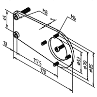 T-Slotted Aluminum Gusset 19mm