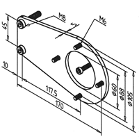 T-Slotted Aluminum Gusset 25mm