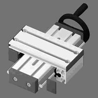 Leadscrew Positioner With UHMW Bearings On Steel Rails