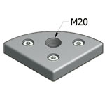 M20 Base plate for MiniTec 90 R 90 T-Slotted Aluminum Extrusion