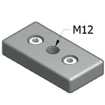 M12 Base plate for MiniTec 45x90 T-Slotted Aluminum Extrusion