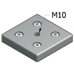M10 Base plate for MiniTec 90 R 90 T-Slotted Aluminum Extrusion