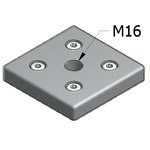 M16 Base plate for MiniTec 90 R90 T-Slotted Aluminum Extrusion