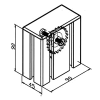 Chain Pulley With Doors In Both T-Slots