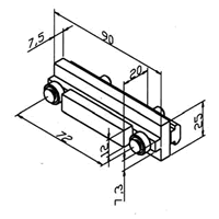T-Slot Door Guide With Ball Bearings