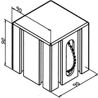 For 90x90L Aluminum Profile
