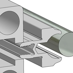 Steel Rail T-Slot Adaptor Profile