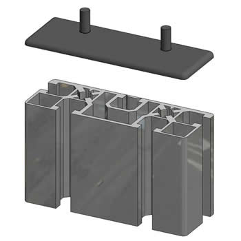 90x32 T-Slotted Extrusion End Cap