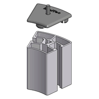 45 R 30 Degree T-Slotted Extrusion End Cap
