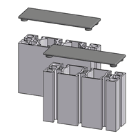 45x135 T-Slotted Extrusion End Cap