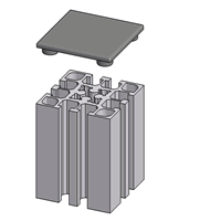 60x60 T-Slotted Extrusion End Cap