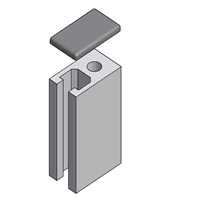 19x32 Aluminum Extrusion End Cap
