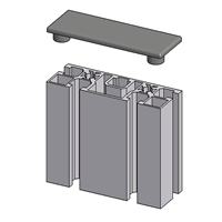 90x32 T-Slotted Extrusion End Cap