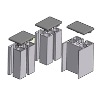 45x32 Aluminum Extrusion End Cap