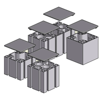 90x90 Aluminum Extrusion End Cap