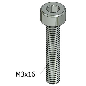 M3x16 Socket Head Cap Screw