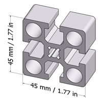 Aluminum Framing Profile 45x45