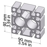 T-Slotted Aluminum Profile 90x90S