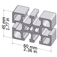 Aluminum Profile 45x60 F