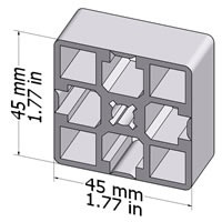 Tear Away T-Slot Profile 45x45 G