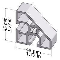 Corner Profile 45x45 Degree