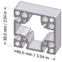 Tear Away T-Slot Profile 90x90 2G