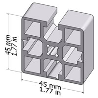 Removeable T-Slot Profile 45x45 3G