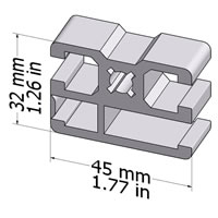 T-Slot Clamp Profile 45x32