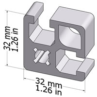 T-Slotted Profile 32x32F