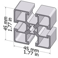 T-Slotted Aluminum Profile 45x45 UL