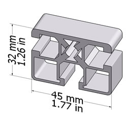 Perfil de aluminio Minileiste UL20X5