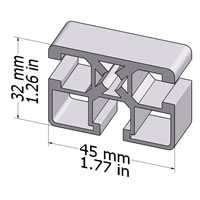 Modular Aluminum Profile 45x32 UL