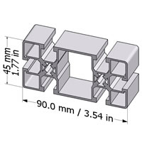 Aluminum Extrusion 45x90 UL