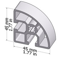 Corner Round Profile 45R90