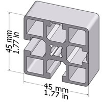 Tear Away T-Slot Profile 45x45 2G