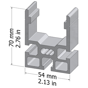 Height adjustment telescoping profile