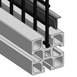 Ideal for machine and barrier guards that use square mesh