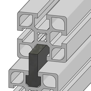 T-Slotted Aluminum Miter Joint