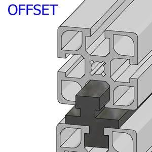 T-Slotted Aluminum Gusset 25mm