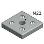 M20 Base plate for MiniTec 90 R 90 T-Slotted Aluminum Extrusion